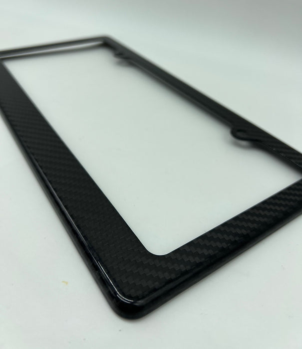 100% Real/Genuine 3K Woven Carbon Fiber License Plate Frame