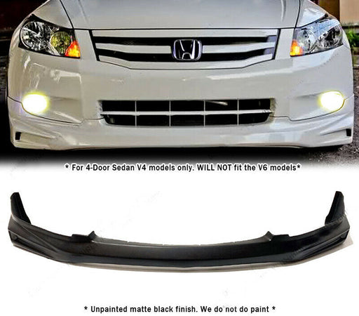 Roane Concepts Urethane Front Bumper Lip for 2008-2010 Honda Accord V4 4Dr Mugen