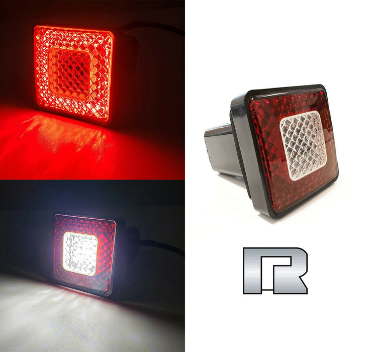 3" LED Tow Hitch Cover Light - fits 2" inch Receiver Hitch, Driving, Brake, Reverse Trailer Hitch Light