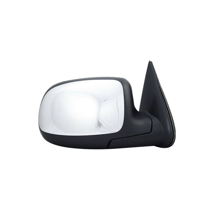 Roane Concepts Replacement Right Passenger Side Door Mirror (GM1321174) for 1999 – 2002 Chevrolet Silverado, 2002 Chevy Avalanche, Chrome/Black Power Non Heated