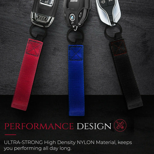 Pack of 3 - Universal Nylon Keychain High Performance Car Keys Mini Lanyard Keysmart Strap