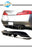 Roane Concepts Urethane Rear Bumper 4 Fin Diffuser Lip for 2003-06 Infiniti G35 Coupe