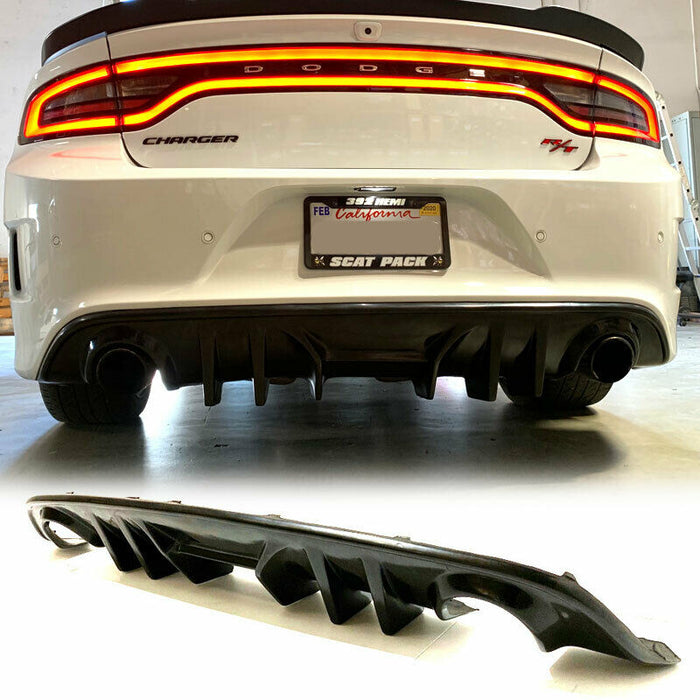 Roane Concepts Urethane Rear Bumper Diffuser Lip for 2015-19 Dodge Charger V2 Style