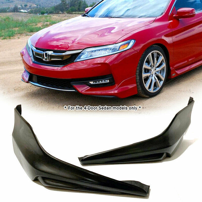 Urethane Front Bumper Lip for 2016-2017 Honda Accord 4Dr OE Style 2 Pc