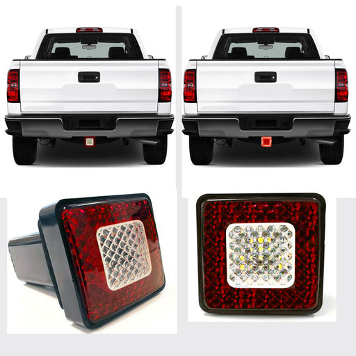 3" LED Tow Hitch Cover Light - fits 2" inch Receiver Hitch, Driving, Brake, Reverse Trailer Hitch Light
